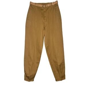 Vintage 80s Space Legs Size Small Chino Jogger Pants High Waist Military Style